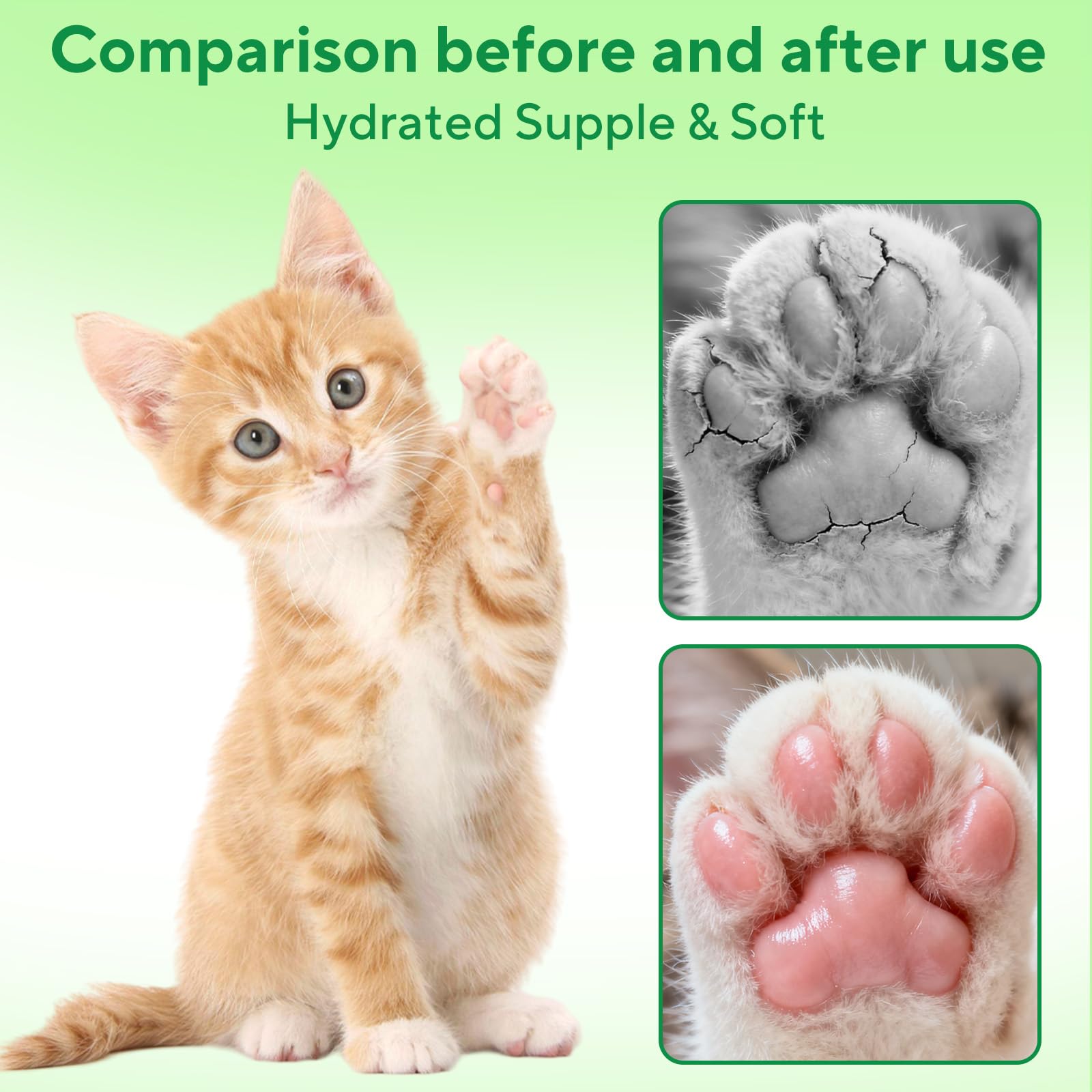 Lick-Safe Dog Paw & Nose Balm, Dog Paw Wax Protector with Coconut Oil, Moisturizer Soother Dry Cracked Snout & Pads, All-Natural Nose Butter & Cream for Horse Hoof, Cat Petts Care, 2.8oz/80g - image 4