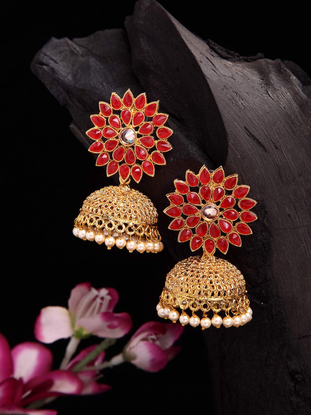Stylish Pearl Jhumka Traditional Jhumki Earrings (12404er)