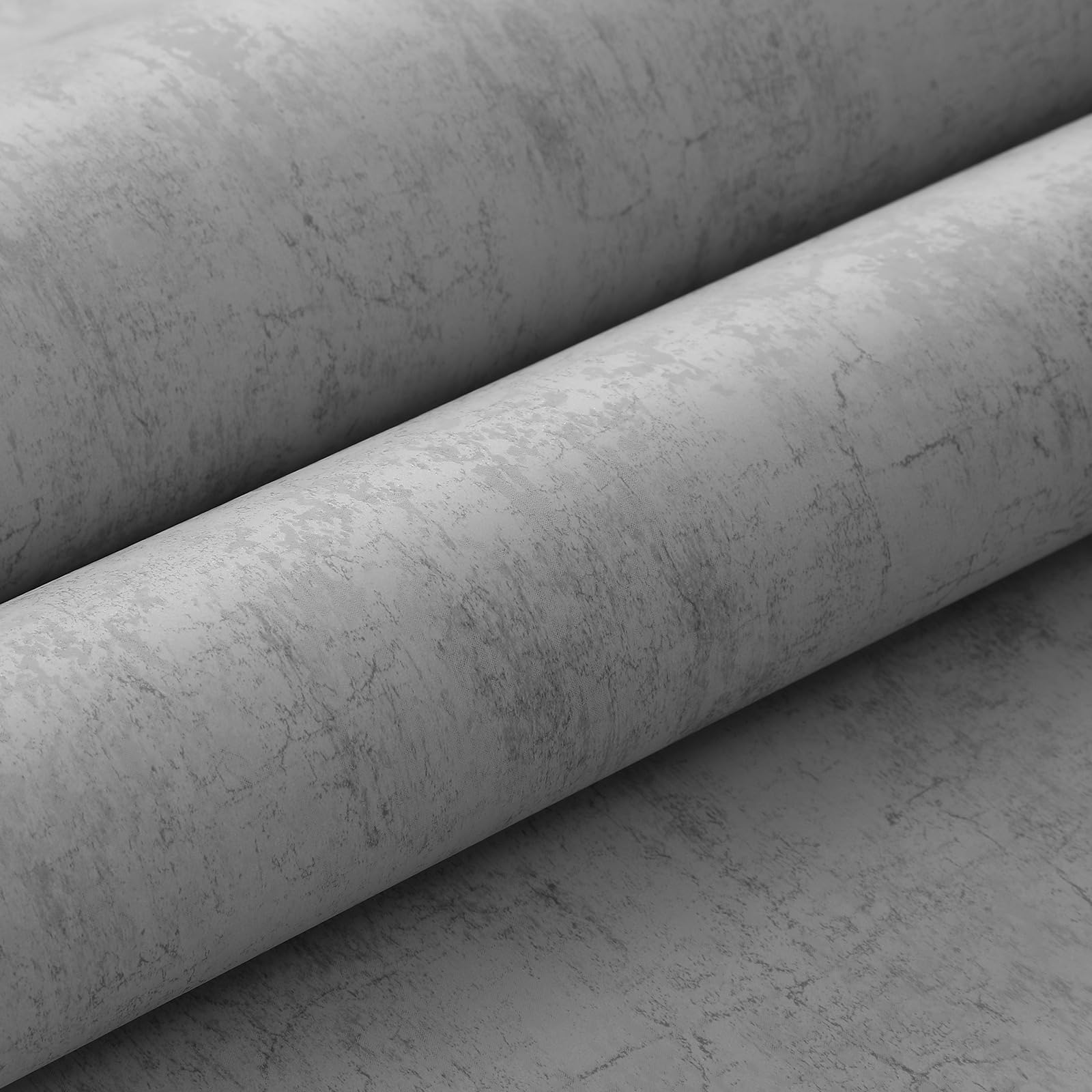 Pamatio Light Grey Concrete Wallpaper, Cement Feature Wallpaper, Retro Industrial Style Crack Texture Wall Decoration for Living Room, Bedroom Hallway Adult Home Decor, 9.5 Meter โ image 1