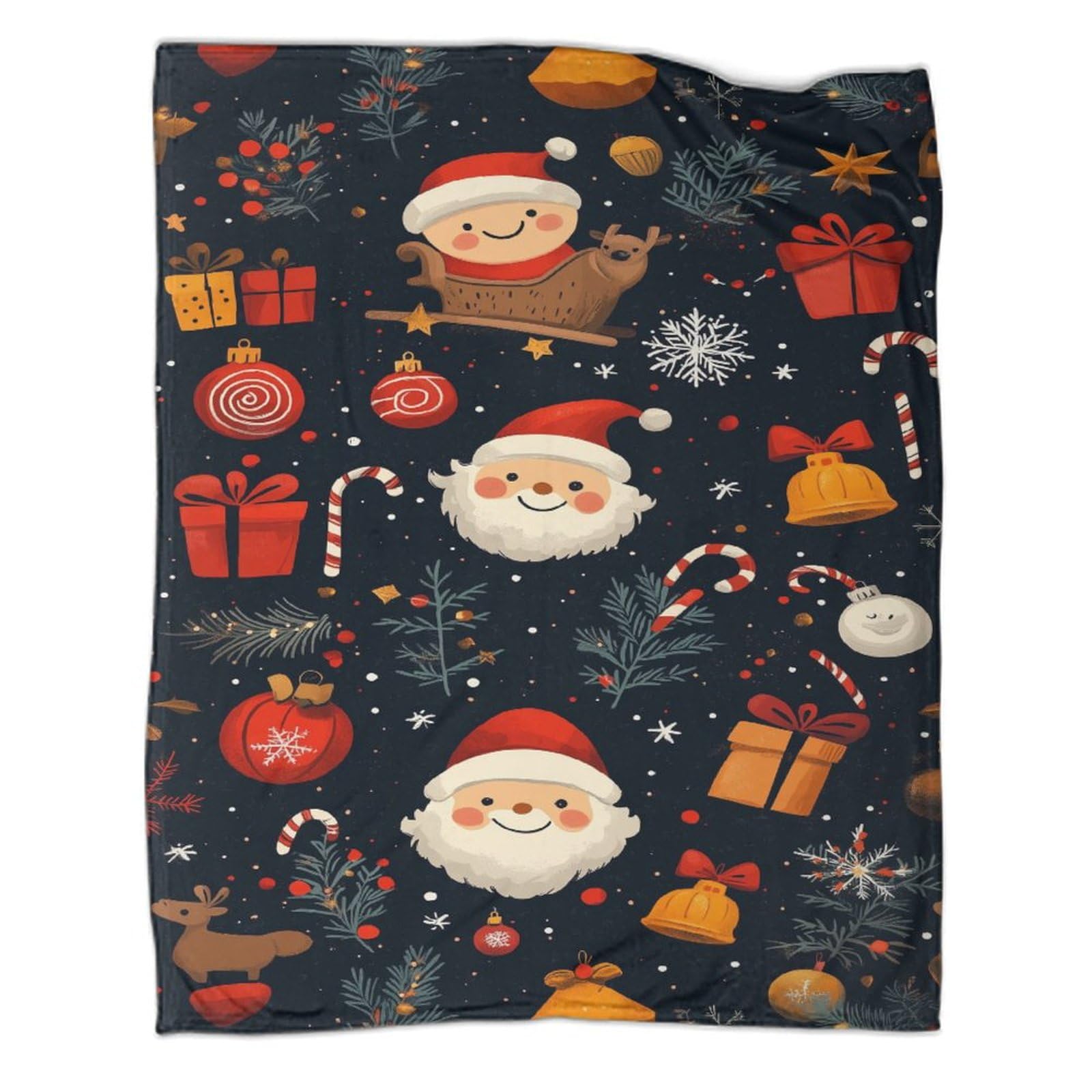 Couverture en flanelle Noël pour cocooning sur le canapé 127x152