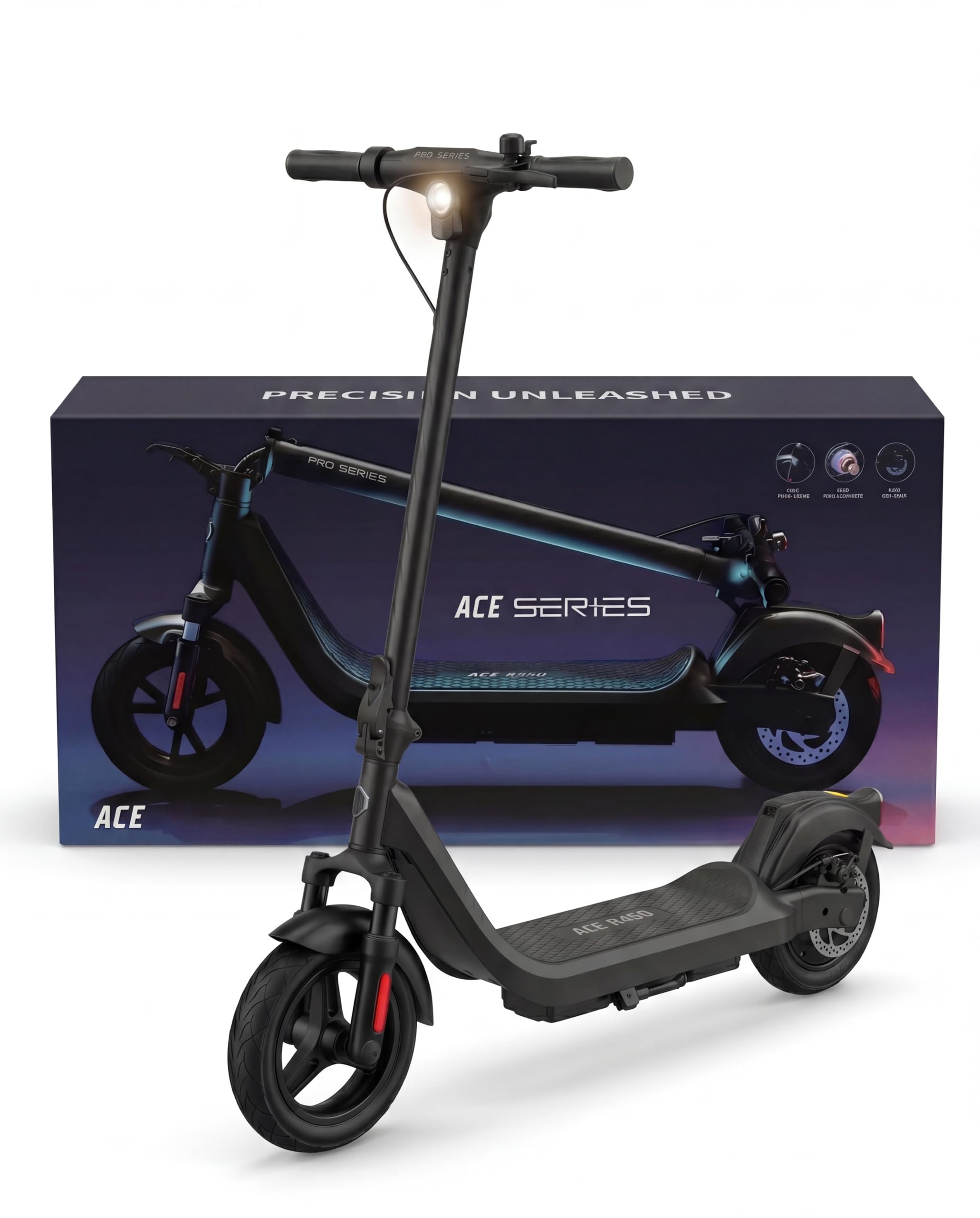 LAELIN E Scooter mit Straßenzulassung ABE, Elektroroller 500W Motor, 10 Zoll Gel Reifen, 35-45 km Reichweite, Vorderradfederung, Doppelbremse & TCS, IPX4