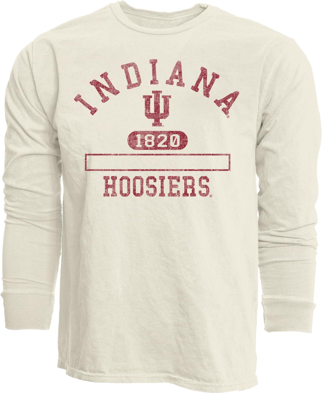 Blue 84 NCAA Officially Licensed Long Sleeve T-Shirt Ivory Dyed Ringspun