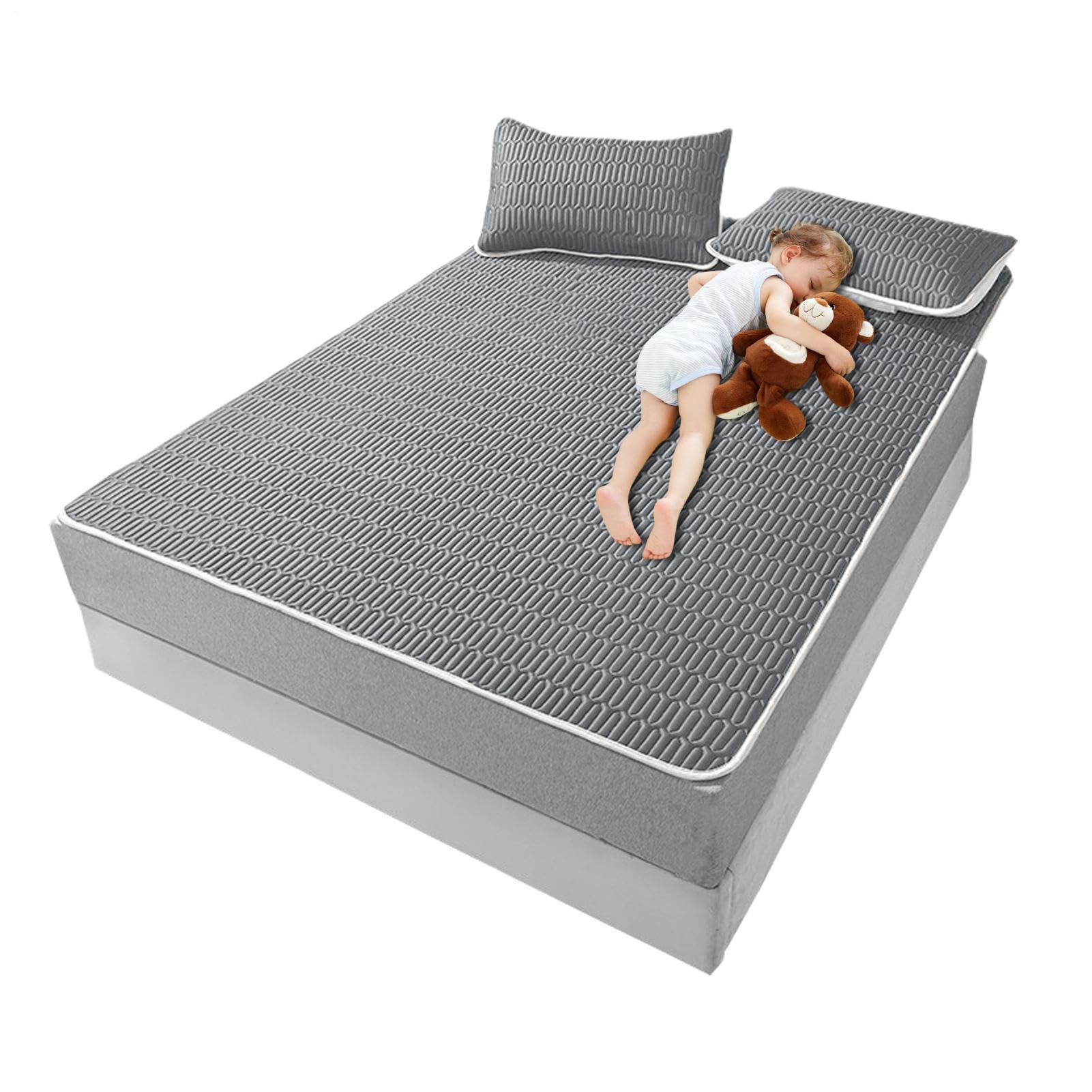 Materassino estivo rinfrescante | Cool Sensation - Tappetino per dormire in seta, 180 x 200 cm, stile semplice, estivo, per studenti scolastici, camera da letto dei bambini, camera da letto