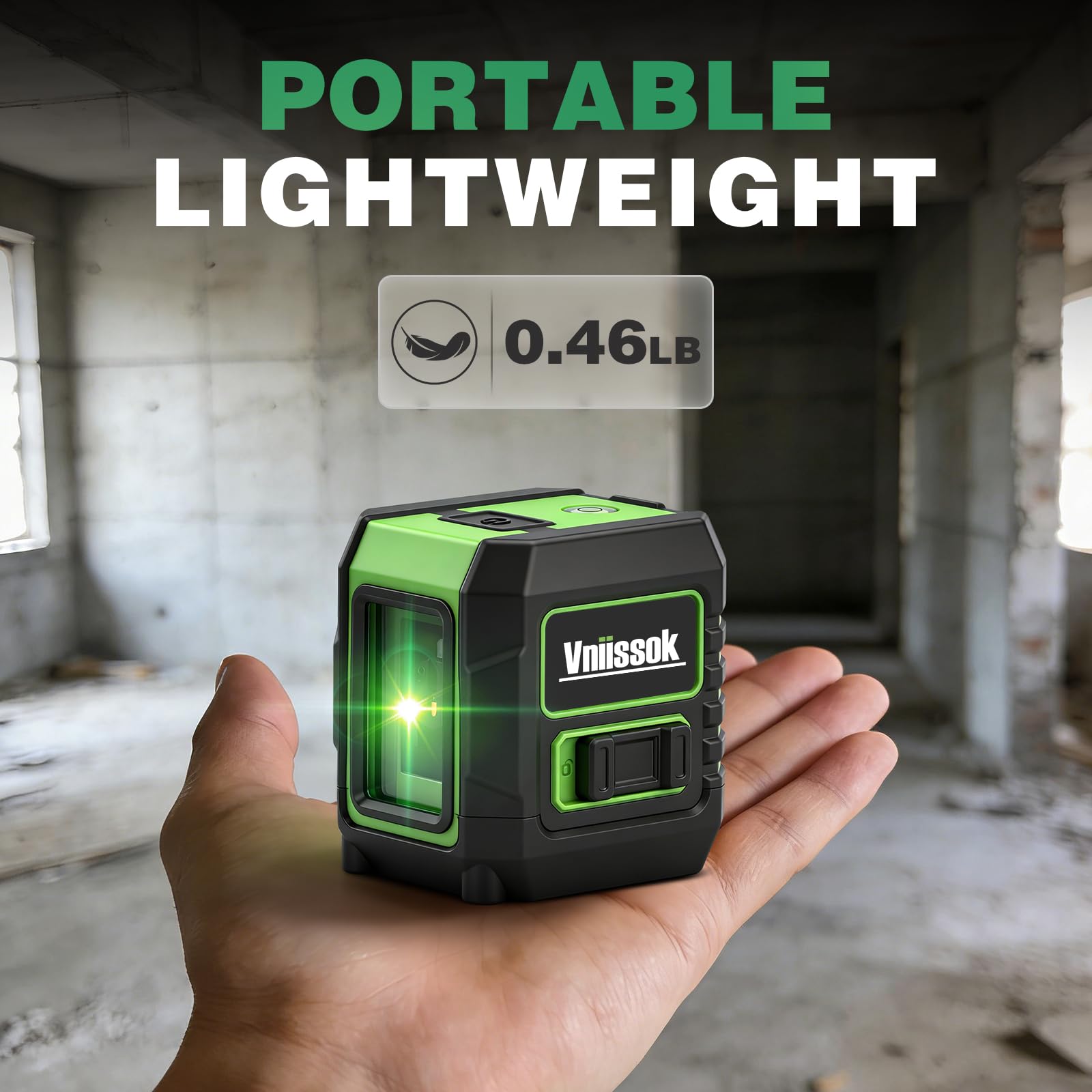 Vniissok Laser Level - 360° Self Leveling Line Laser -4