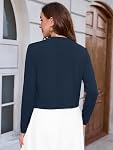 Heymoments manches longues pour femmes Cardigan léger Casual Bolero Shrug Ouvert Front Cropped Cardigans Pull pour robe