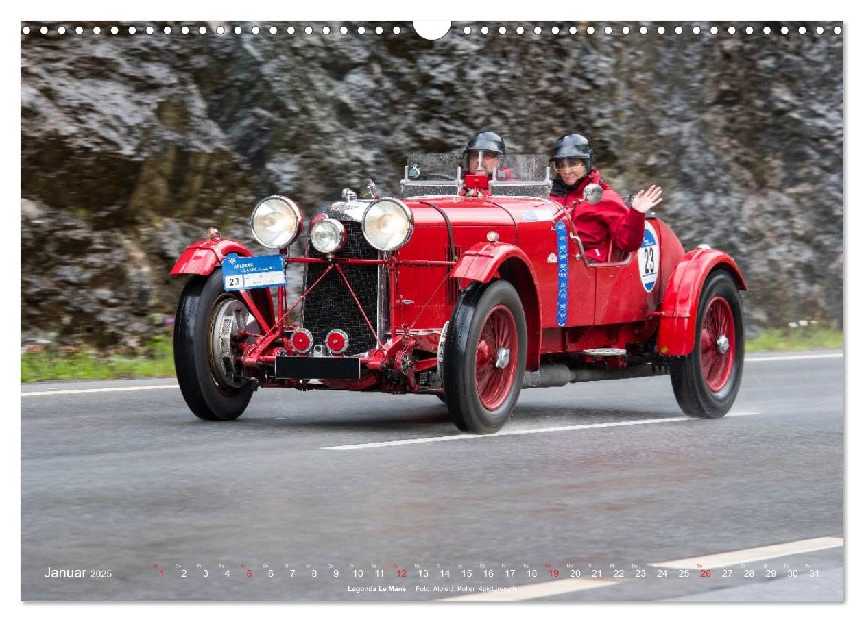 Classic Cars auf Passstrassen 2025 (Wandkalender 2025 DIN A3 quer), CALVENDO Monatskalender: Klassische Automobile unterwegs in der Alpenwelt (CALVENDO Sport)