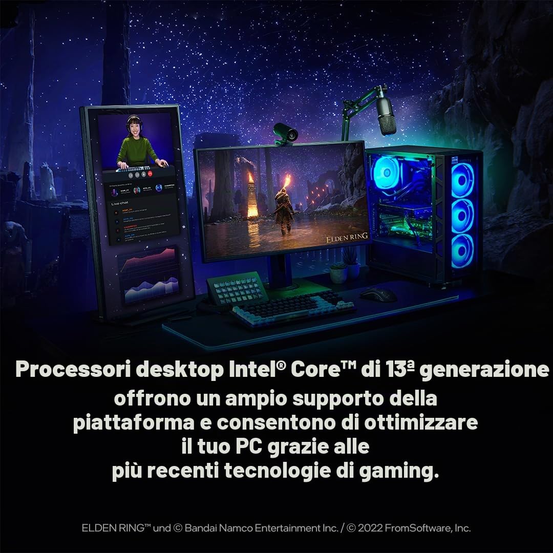 Intel® Core™ i7-13700K, processore desktop, per sistemi desktop 16 core (8 P-core + 8 E-core) Cache 30 M, fino a 5,4 GHz