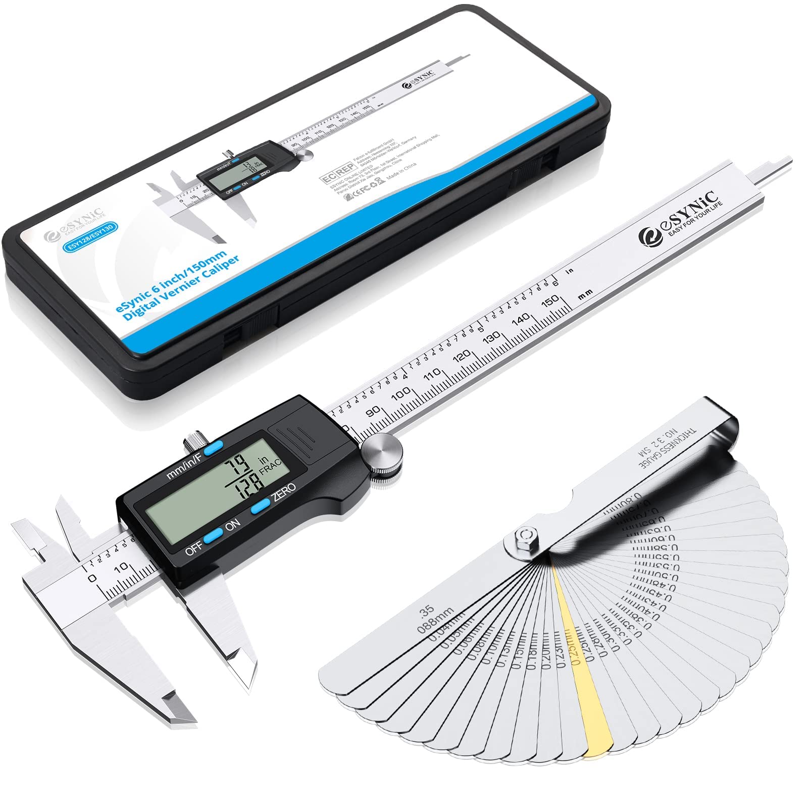 Buy Digital Caliper,eSynic 150mm Digital Vernier Caliper Stainless