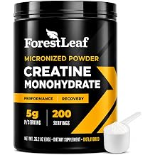 ForestLeaf Micronized Creatine Monohydrate Powder - Maximize Muscle Growth & Strength - Unflavored Creatine for Women and Men - 5G Per Serving - 200 Servings