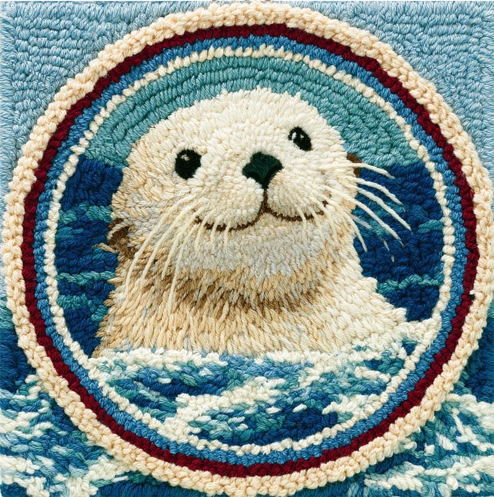 kitphoenix Latch Hook Rug Kit Smiling Sea Lion