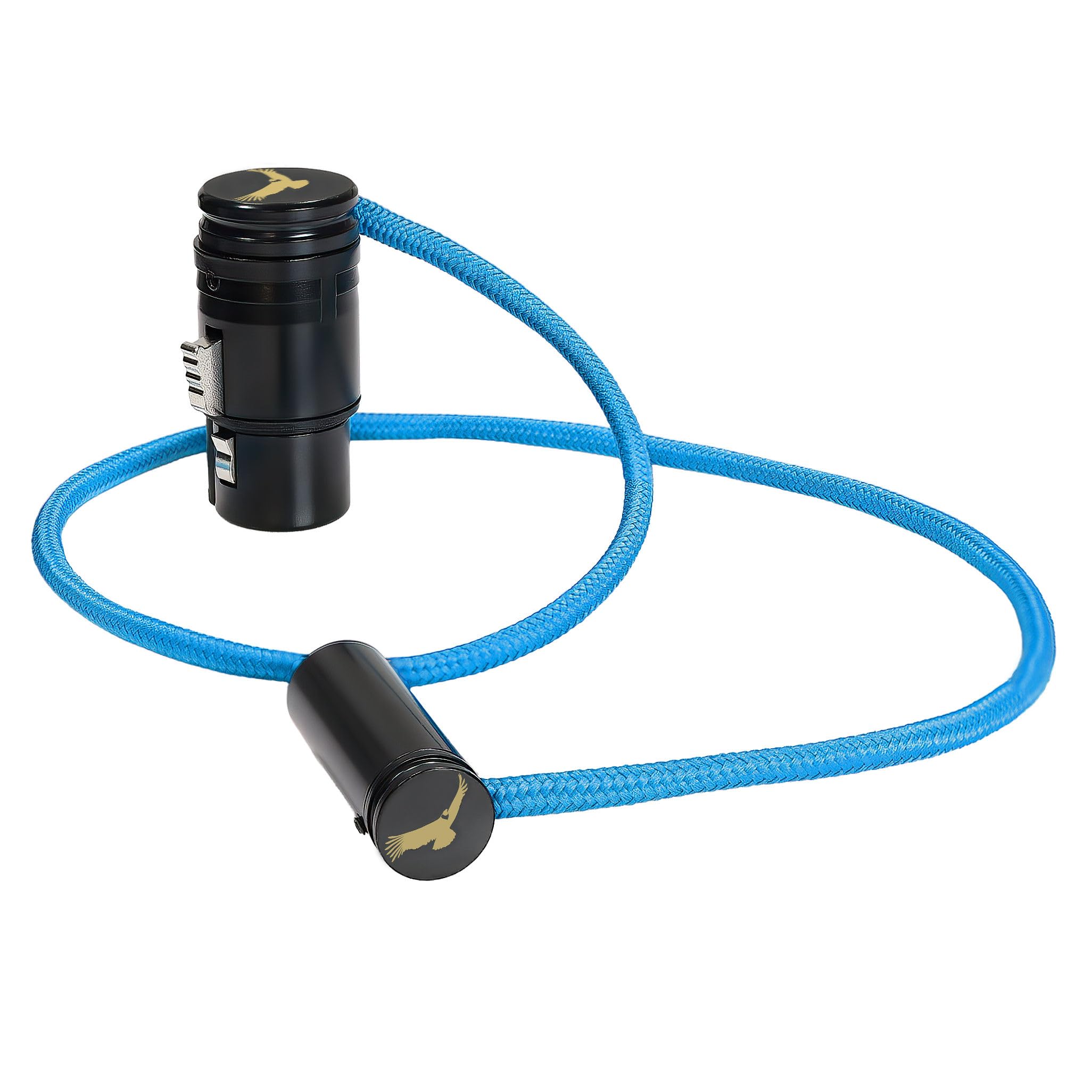 KONDOR BLUE Cable de audio Mini XLR (TA3) en ángulo recto de 17 pulgadas a XLR en ángulo recto | Mini XLR macho de 3 pines a XLR hembra, cable de micrófono equilibrado blindado para equipos de audio