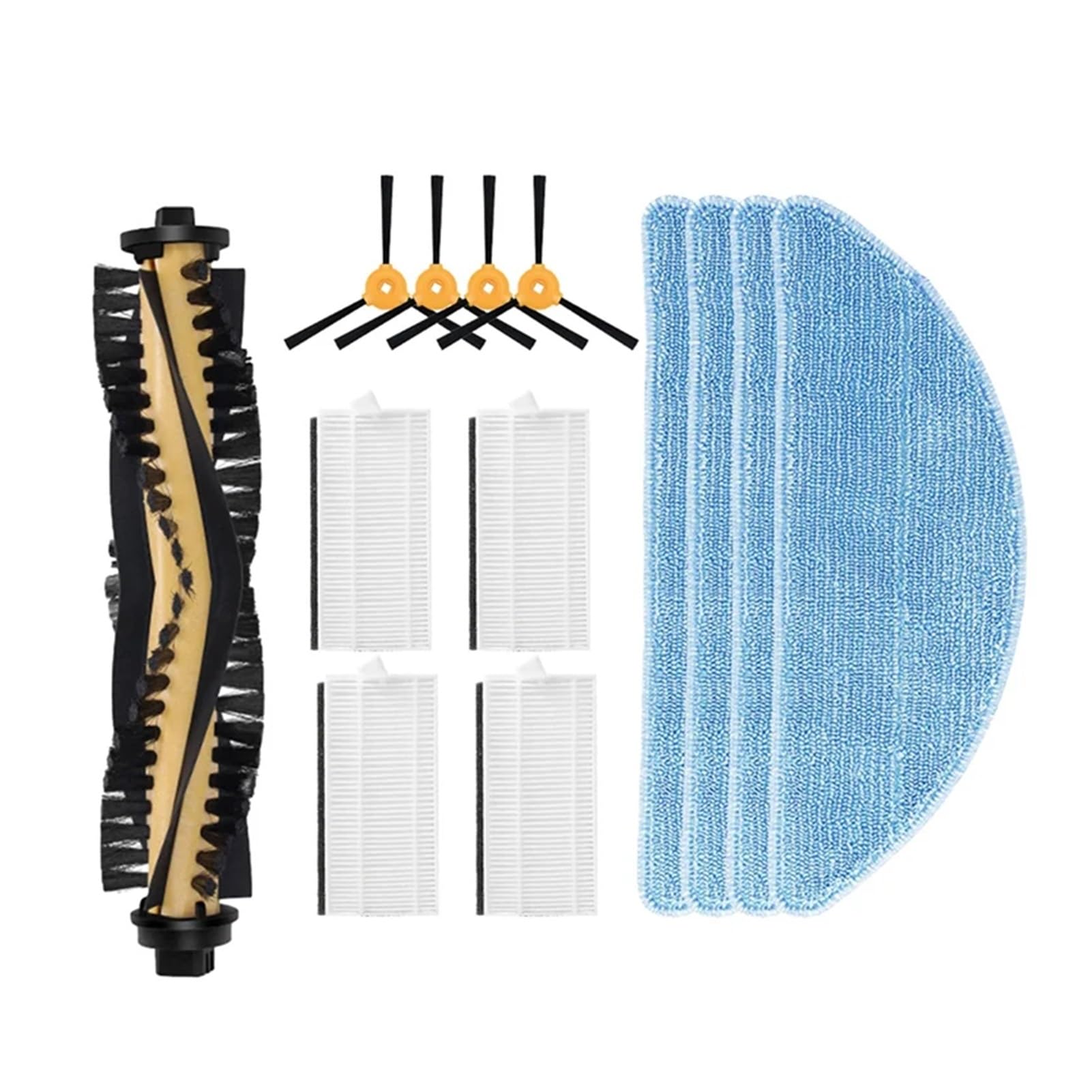 Dirlux Compatible for Yeedi K701g Robot Vacuum, A65T Main Roller Side Brush HEPA Filter and Mop Pads Set