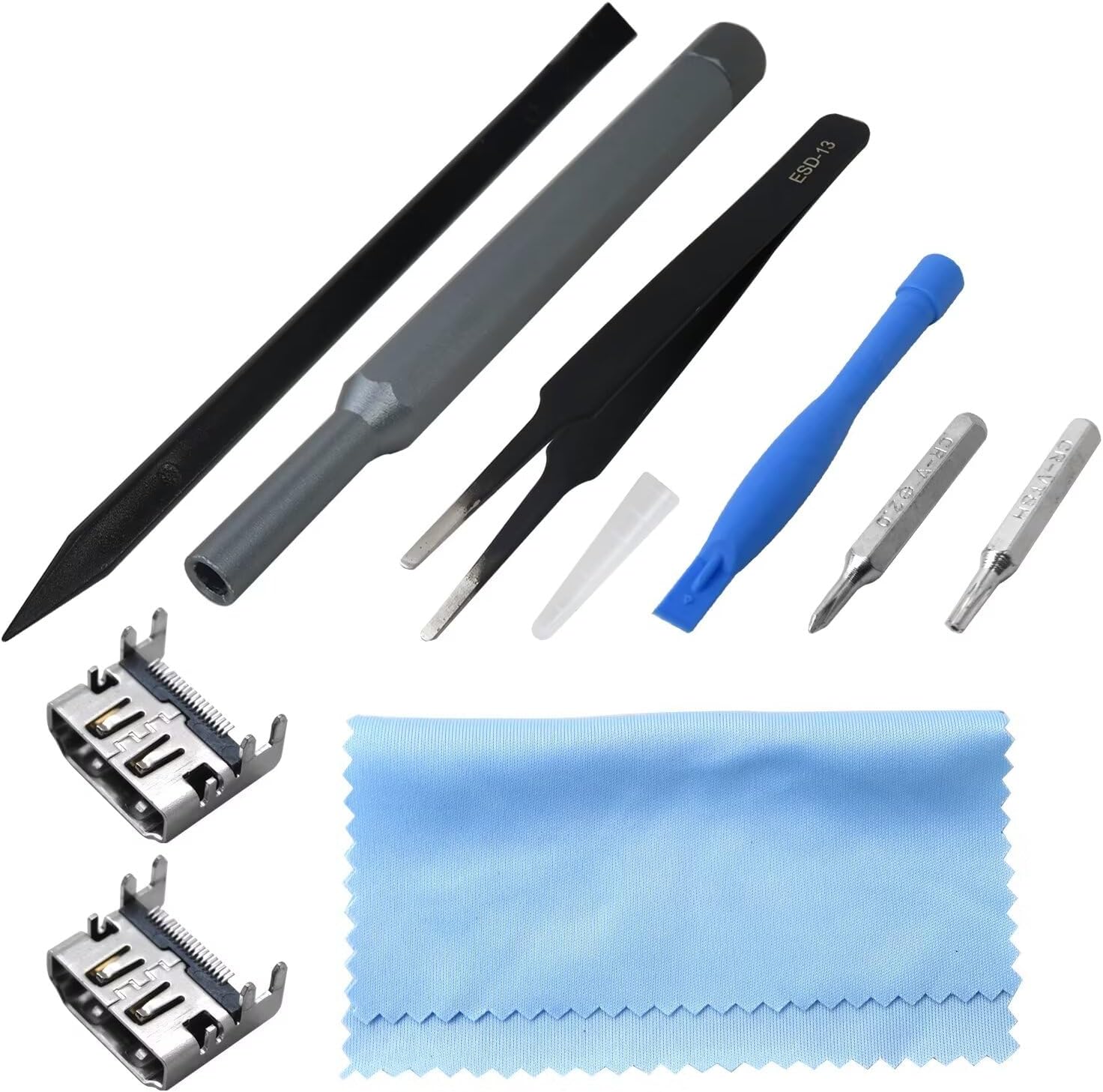 2025 Display Socket Interface Jack Connector Repair Kit for Sony Playstation 4 PS4 - Including 2x HDMI Port and 1x Metal 5 inch Bit Driver and 2x Precision Bits and Repair Tools