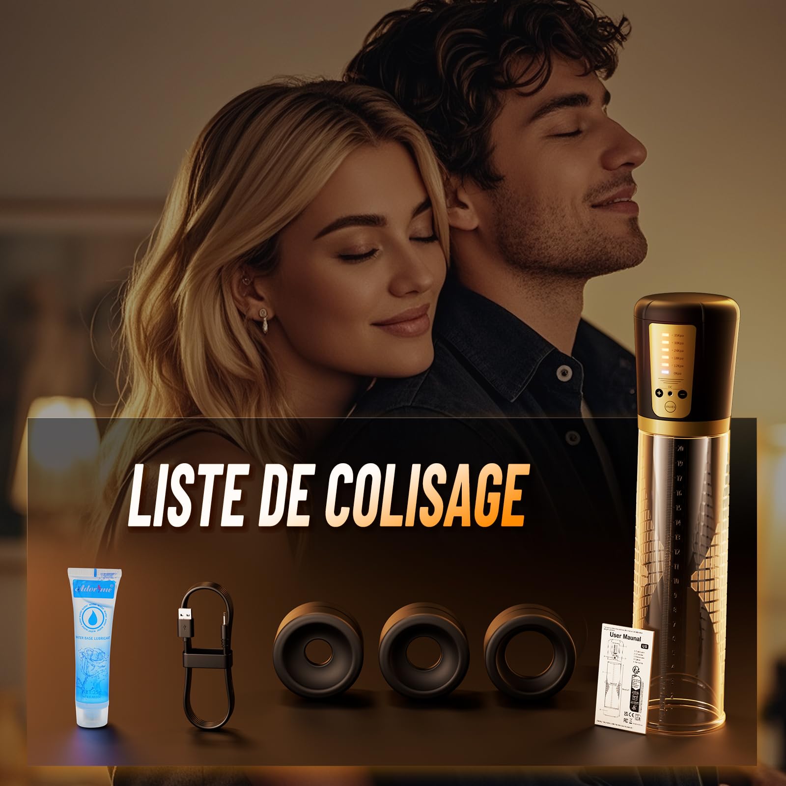 Pompes à Pénis Masturbateur Sex Toýs Homme - Masturbâteur Homme Mains Libres avec 5 Succions et 6 Anneaux Péniens, Pompe a Penisse Électrique pour Agrandir son Pénis Masturbateurs Masculins Sex Toys