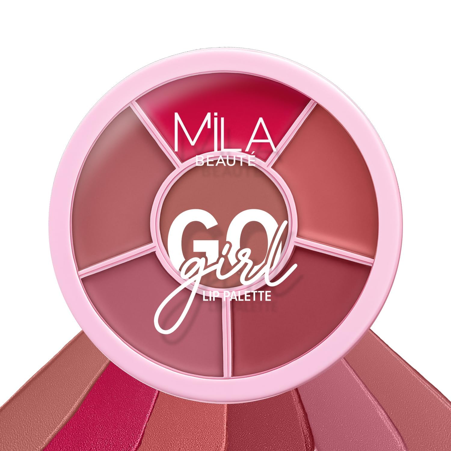PREMIUM Go Girl Lip Palette with 6 Pigmented Shades I Creamy Matte Finish I Hydrating Formula of Pomegranate Extract & Hyaluronic Acid I Travel Friendly Lip Palette - FOREVER PINKS & BERRIES SH-7711-image-19