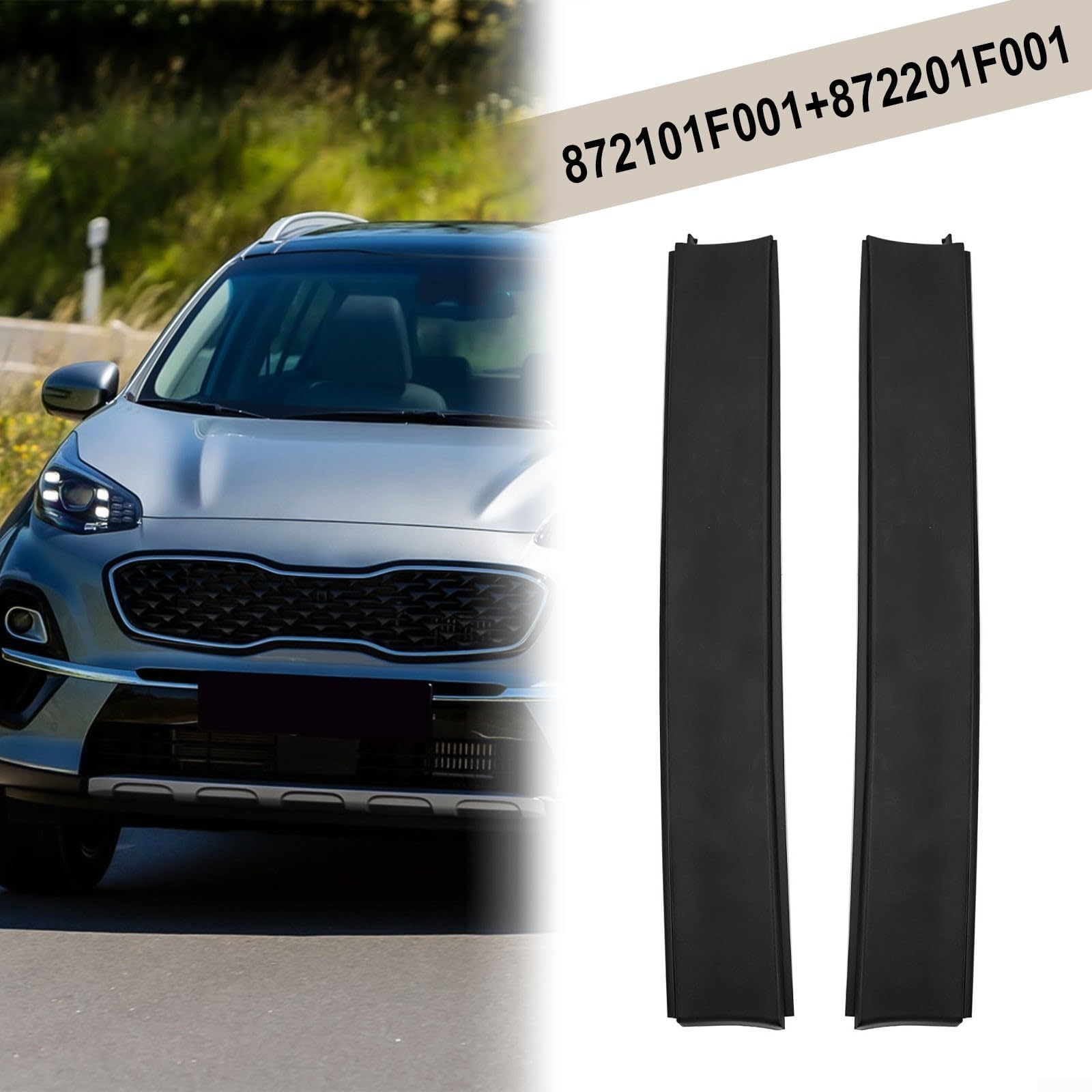 Juego de dos cubiertas de techo para Kia Sportage 2005 a 2010 colocación delantera izquierda derecha ABS Build 872101F001 872201F001