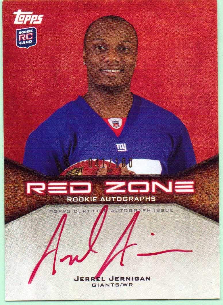 Jerrel Jernigan 2011 Topps Rookie Red Zone Autograph Rookie #RZRA-JJE - 041/100 - New York Giants