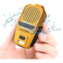 INFURTURE Giyilebilir Su Ge irmez Bluetooth Hoparl r, RGB/El Feneri-Klipsli Kablosuz Ta nabilir Hoparl r Manyetik Olmayan - Eller Serbest M zik i in Dahili G r lt  Azaltma Mikrofonu/ /Binicilik/Golf/D
