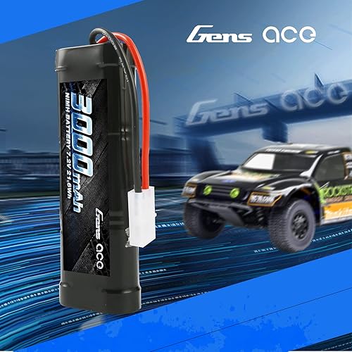 Miniatura 6 de Gens Ace Batería NiMH 3000mAh 72V con conector Tamiya para RC Cars Camión Avión Helicóptero y barco