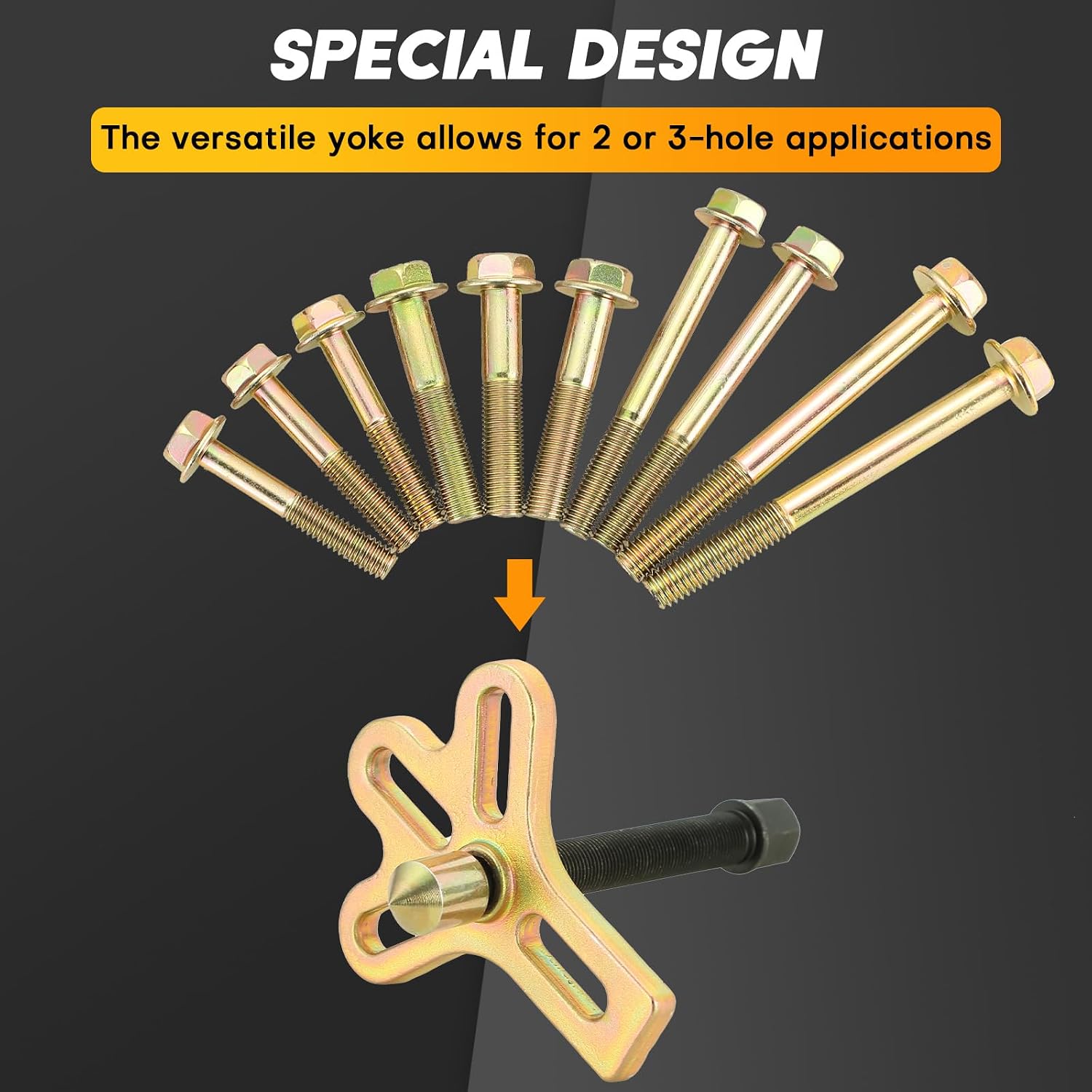 13PCS Harmonic Balancer Steering Wheel Puller Kit | Professional-Grade Flywheel Puller, Crankshaft Pulley, Crankshaft Pulley Removal, Compatible with Various Engines