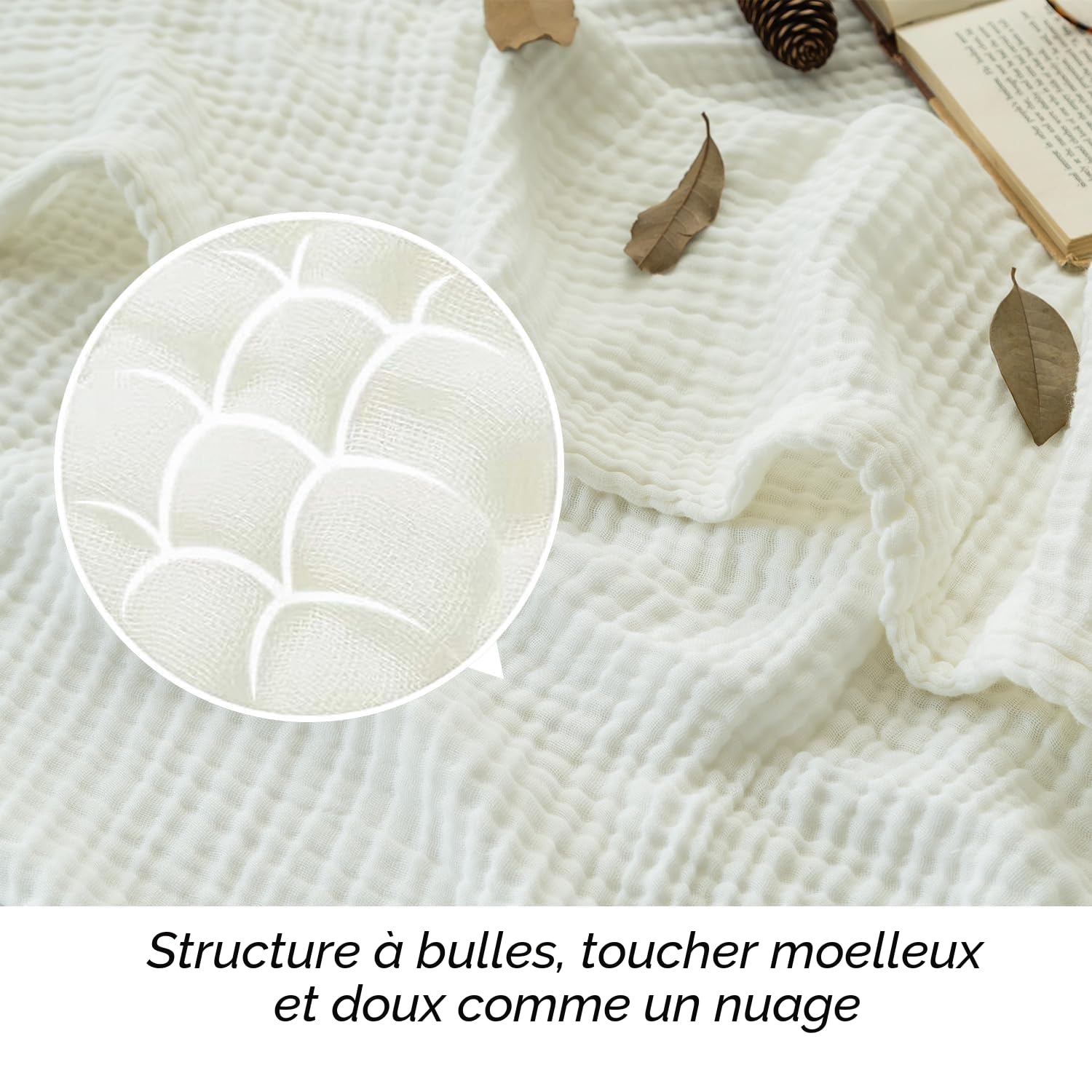 Montivo Couverture en mousseline de coton, super douce et légère, pour enfants et adultes, disponible en trois tailles (vert foncé, 200 x 230 cm)