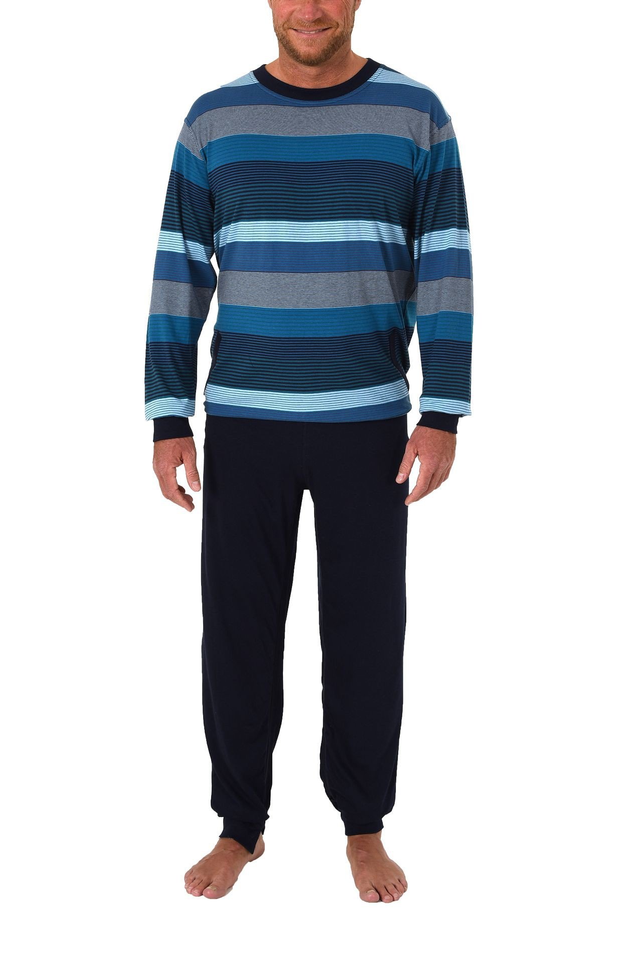 Men's Long-Sleeve Alzheimer's Clothing Jumpsuit Overall Onesie with Zipper at Back and Leg, Farbe:Turquoise, Größe Herren (neu):