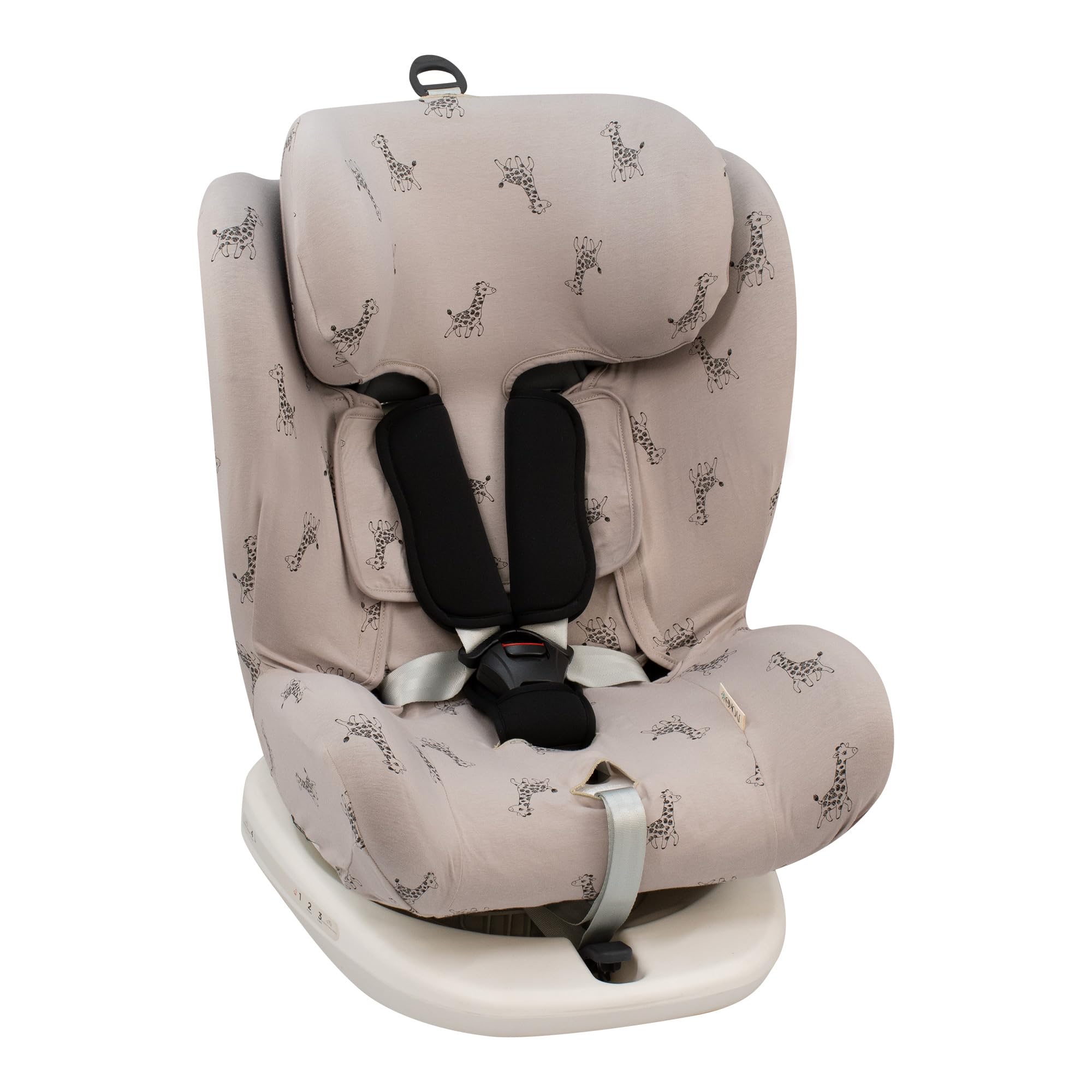 JYOKO Kids Funda de algodón para Silla de Coche Compatible Star Ibaby, Baby Auto Fix NOE (Giraffe)