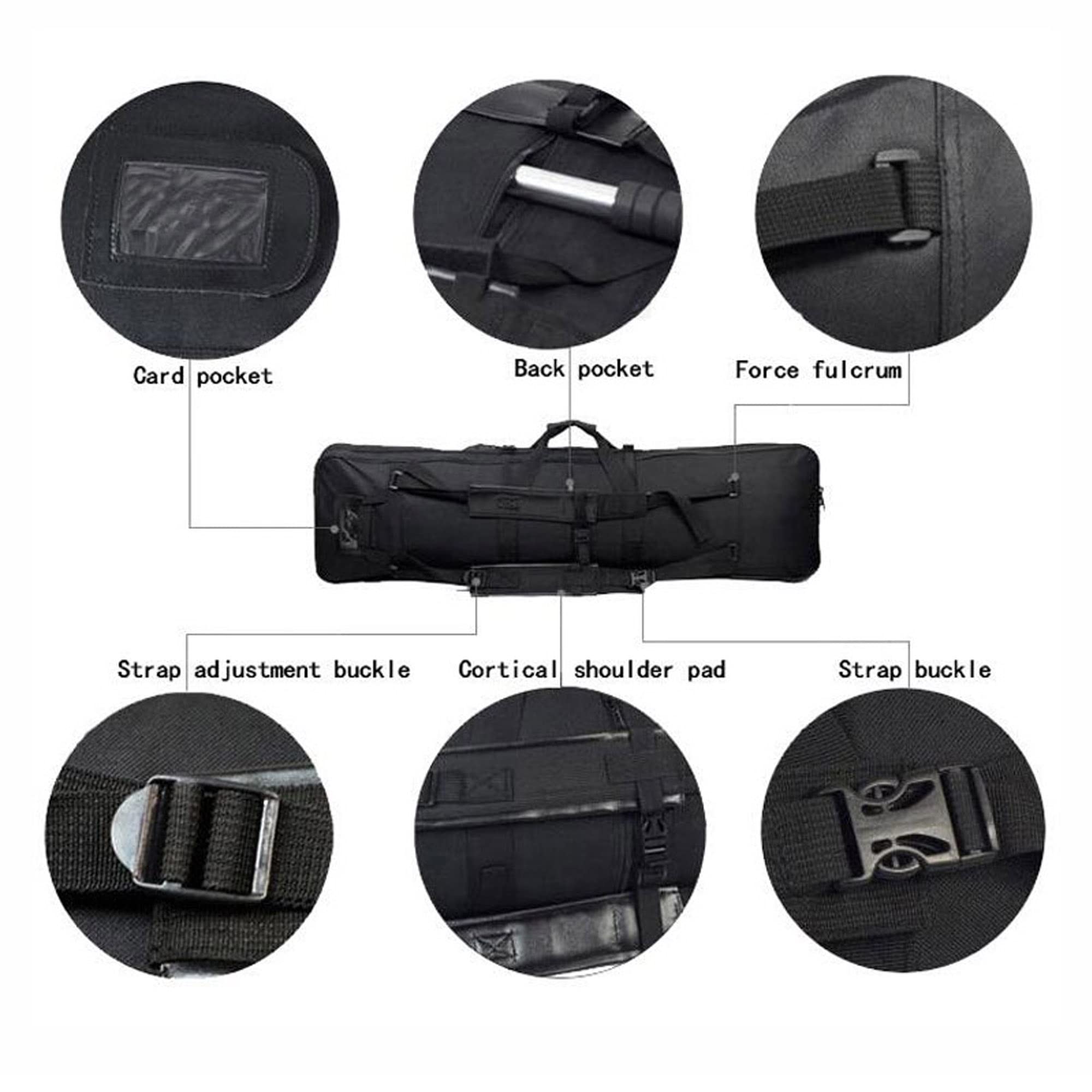 Bolsa Táctica para Armas, Funda Blanda Y Acolchada para Rifle Funda para Carabina Funda para Escopeta Funda para Airsoft con Correa para el Hombro, Mochila para Rifle de Exterior para Caza Y