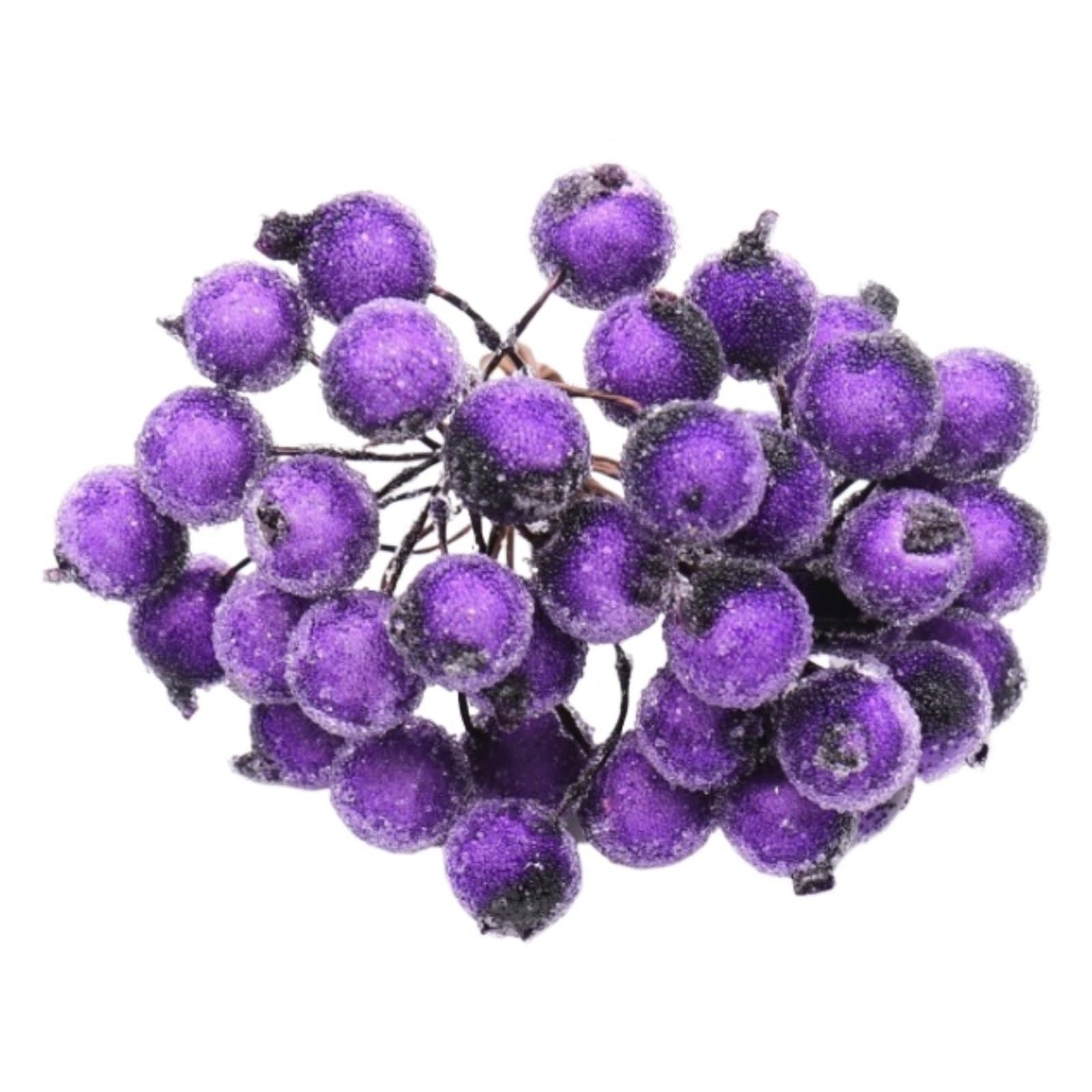 CVdrtyED Reusable Artificial Fruit Display 3 Pieces Artificial Frosted Berries Simulation Fruit Home Decoration Kitchen Ornaments(Dark Purple)