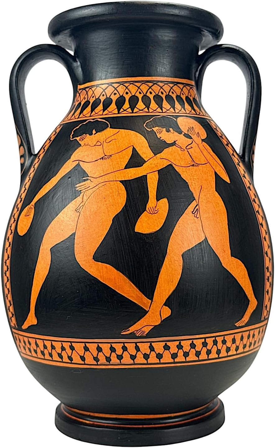 Handmade Greek Pentathlon Vase Christie’s Replica Ancient Ceramic Art