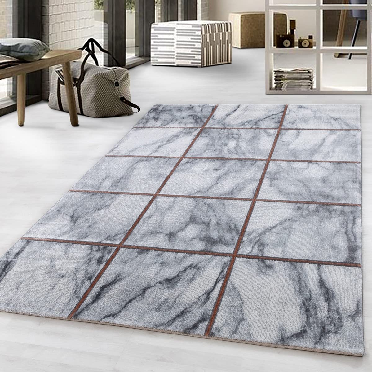 Alfombra 200 x 290 cm color bronce ideal para renovar tu salon