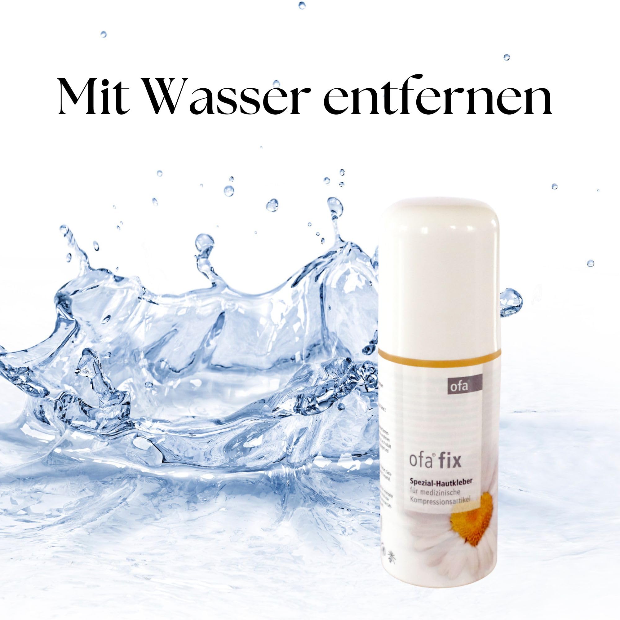 Colla per calze compressive Ofa Fix con rete per lavaggio Olanmarp - fissaggio sicuro, pH neutro, con camomilla 60 ml