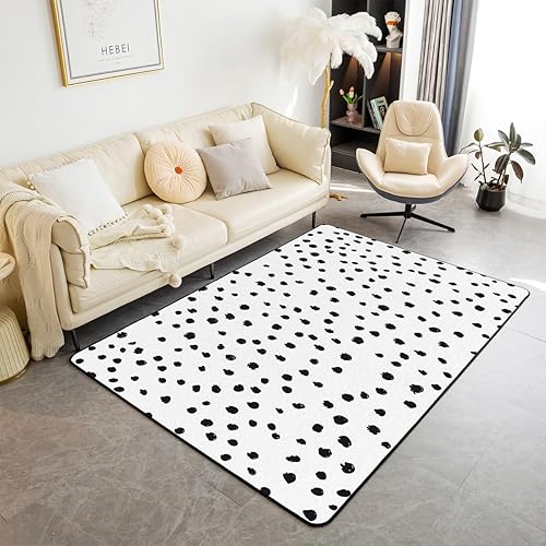 jejeloiu Polka Dot Area Rug 5x7 Kids Boho Living Room Rugs for Bedroom Bohemian 