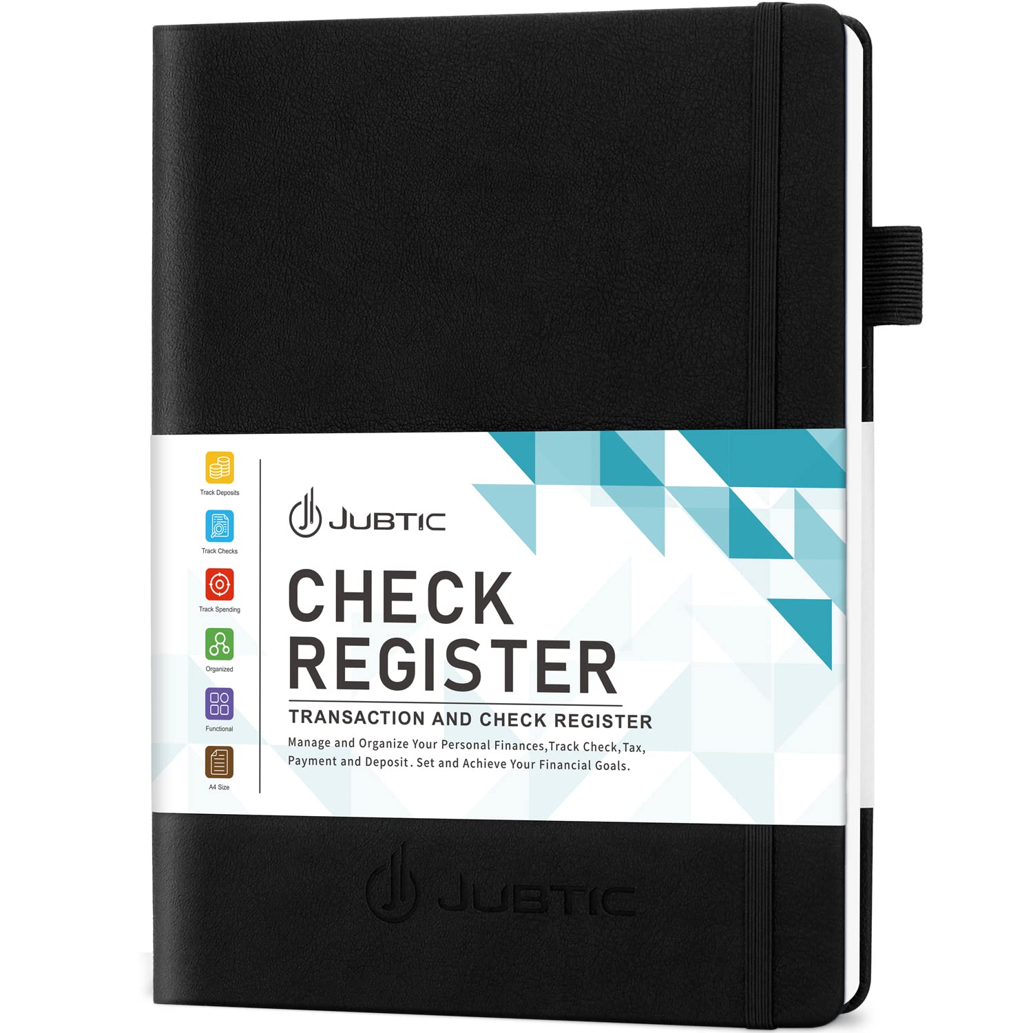 JUBTIC Hardcover Check Registers for Personal Checkbook(7.5x10″), Large Accounting Ledger for Small Business,Check Register Book Transaction Registers