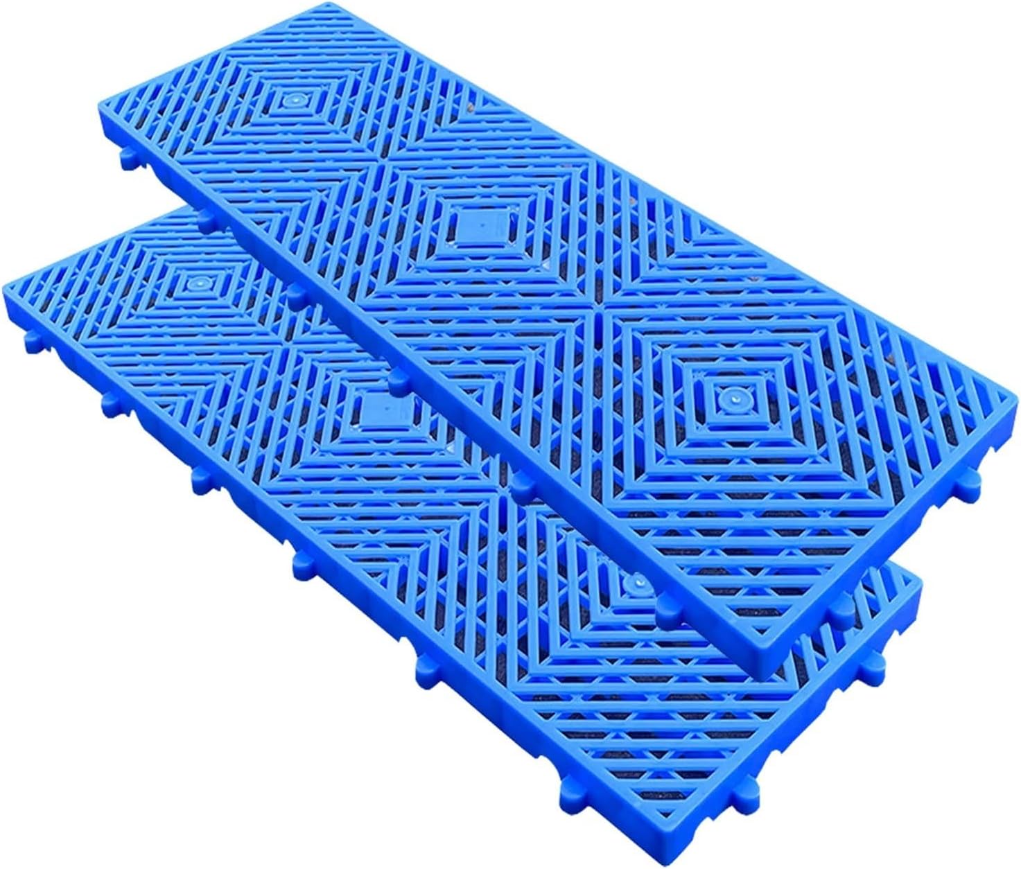 Plastic Pallets 23.62 x 11.81inch, Lightweight Moisture-Proof Floor Pallets, Breathable Storage Commodity Goods Pad, for Kitchen Supermarket Garages Outdoor Closets Storage Rooms(2ps)