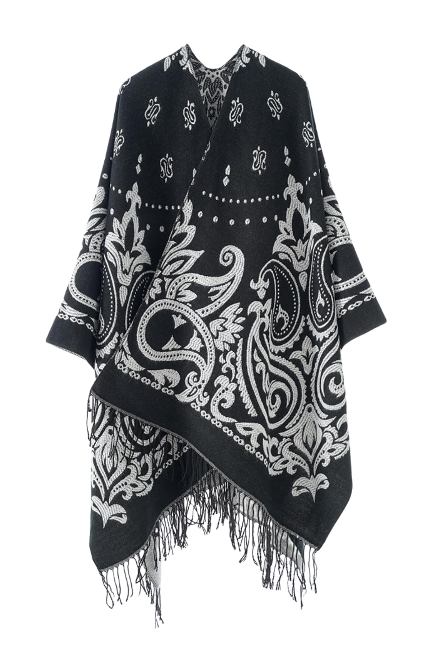 Chal para Mujer, Poncho Abierto, Cárdigan Capa, Suéteres Oversize para Otoño e Invierno