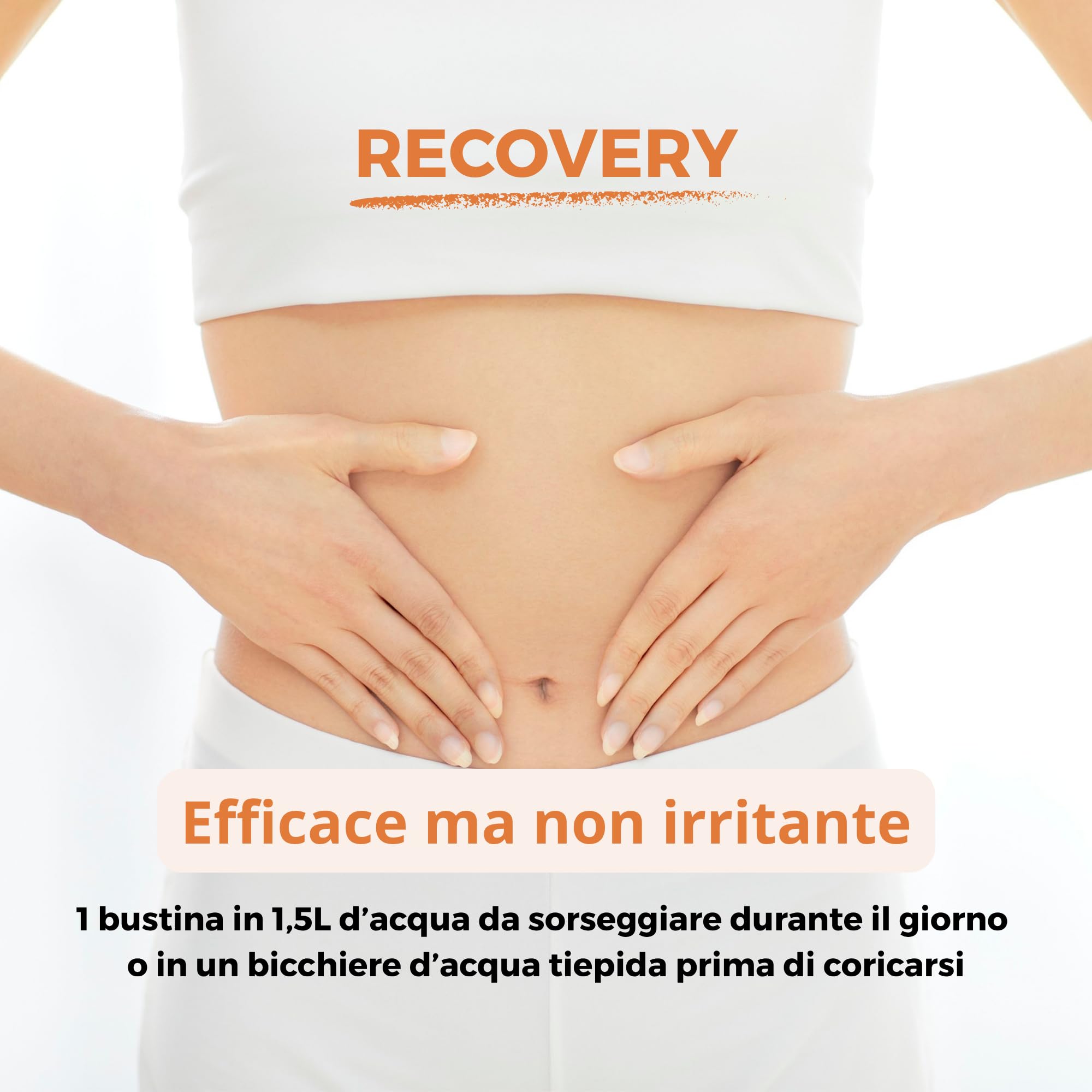 Jea RECOVERY Integratore Naturale per Regolarità Intestinale e Gonfiore - Formula Lenitiva con Psillio, Triphala, Malva e Camomilla - Depurativo Detox - 16 Bustine in Carta FSC