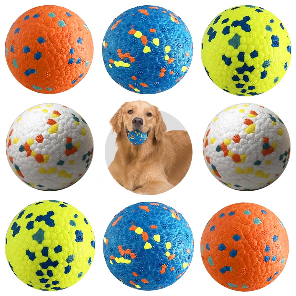 Mankoda Dog Balls, Indestructible Tennis Balls for Dogs, Durable Bouncy Dog Toy Balls for Aggressive Chewers, Interactive Dog Toys for Fetch Game,