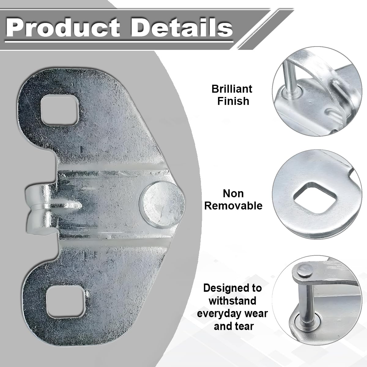 ZAMDOE Cerradura de Puerta Trasera Inferior para Fiat Ducato para Citroen Relay para Peugeot Boxer [2006-2014] Captador Trasero de Puerta Gancho para Puerta Trasera Placa de Cierre 1369006080