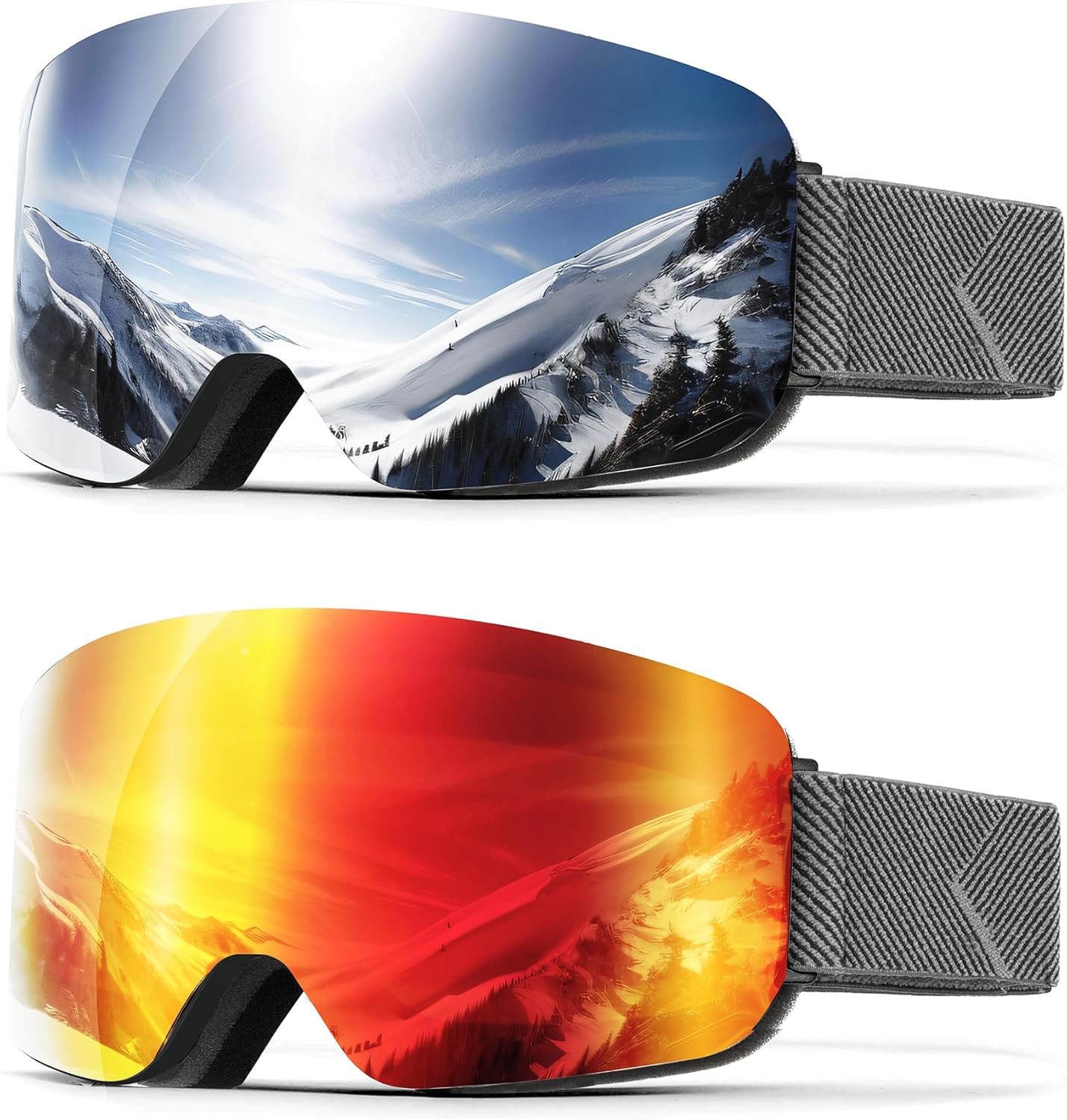 Ski Goggles for Men Women Snow Goggles Anti fog Snowboard Goggles with 100% UV Protection