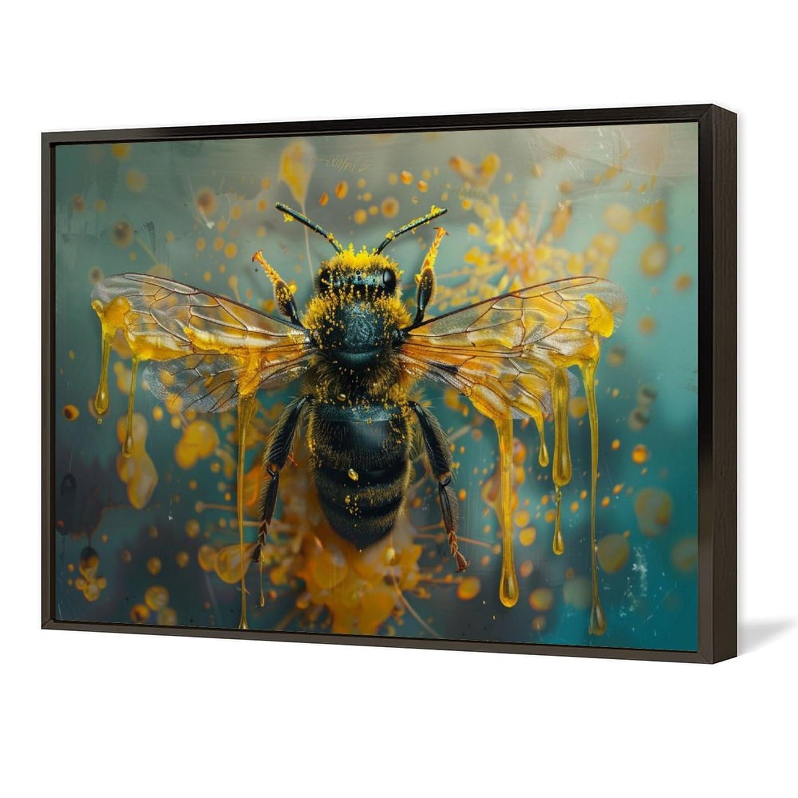 Amazon.co.jp: 絵画 蜂蜜まみれのミツバチ アートパネル ポスター 超