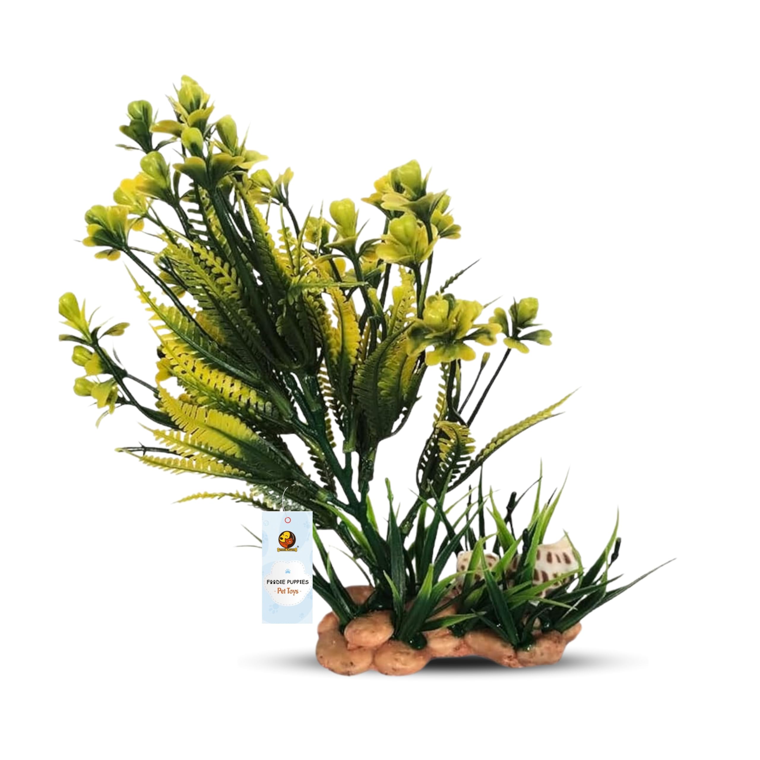 Foodie Puppies 8.2inch Aquarium Plastic Plants Yellow Flower Tree/Plant - (Yellow Chickpea Plant) for Fish Tank Ornaments Freshwater & Saltwater Resin Base Décor Plastic Artificial Plants (B0CFY6RLXR) Amazon Price History, Amazon Price Tracker