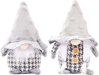 Christmas Faceless Rudolph with Wizard Hat, 2 Pack Santa Gnome Elf Doll, Creative Pendant Xmas Ornaments for Christmas Wreath & Tree Decoration, Thanksgiving Day, New Year, Children & Friend Gifts