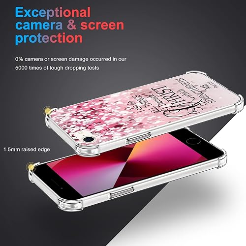 Miniatura 3 de Topgraph Funda protectora para iPhone SE 3 SE 278 con versículo bíblico ajuste delgado y cobertura completa parachoques compatible con teléfono