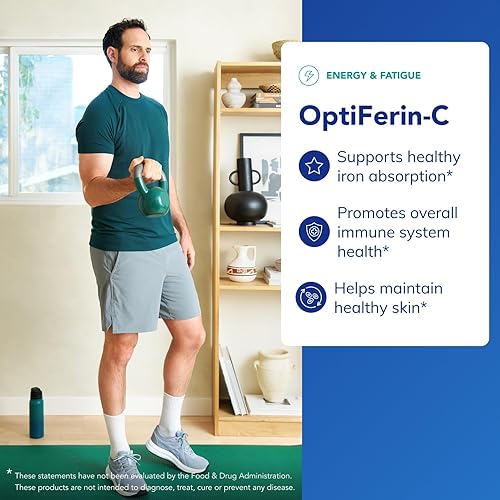 Miniatura 3 de Pure Encapsulations OptiFerin-C | Suplemento de hierro para apoyar una piel saludable, absorción de hierro y salud general del sistema inmunitario*