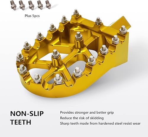 Miniatura 5 de AnXin Reposapiés de Motocicleta Universal CNC para RM DRZ JR 50-125cc CT100U Mini Bike SSR Apollo RFZ TaoTao Lifan Kayo Coolster Pit Bike - Oro