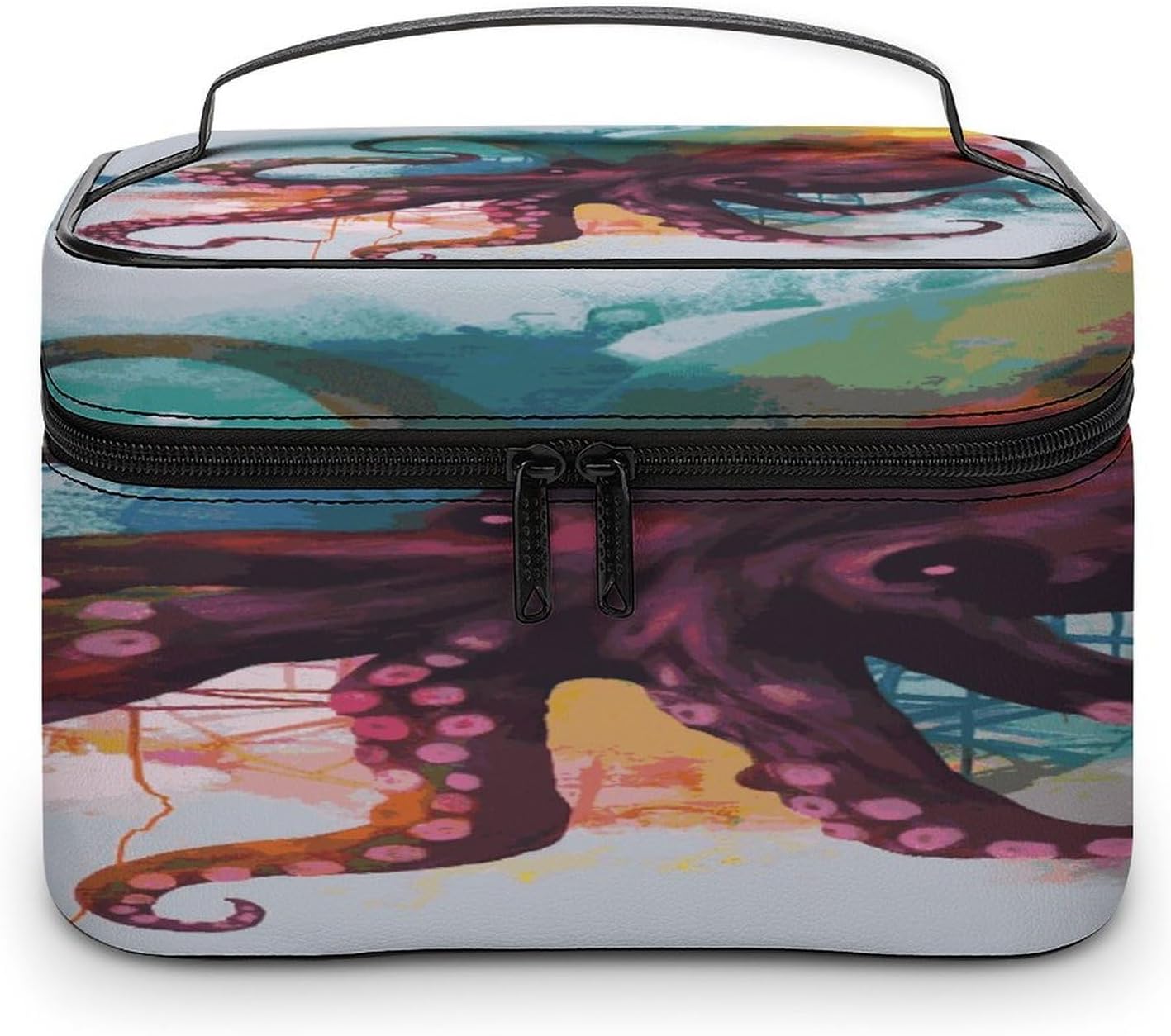 Abstract Colorful Octopus Travel Makeup Bag Cosmetic Bag Toiletry Bags