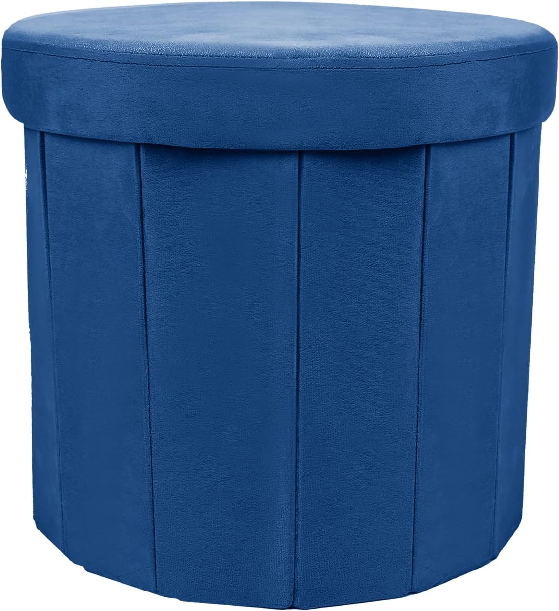 Babion Round Storage Ottoman, Velvet Footstool Ottoman