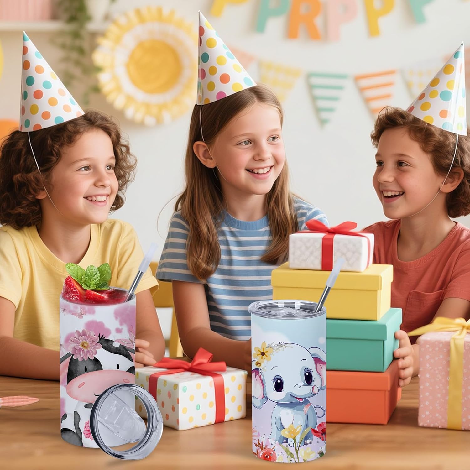 8 Pack 12 Oz Sublimation Tumblers Blanks Bulk, Stainless Steel Double Vacuum Insulated Sublimation Tumbler for Kids, Individually Boxed (Flat Edge) - Image 7