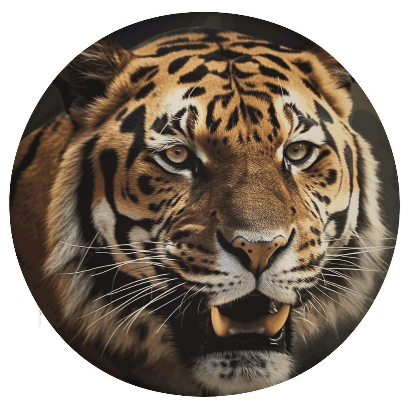 FekiLoot Tiger Seat Cushion Comfort Memory Foam Seat Cushion Chair Pad Soft Round Stool Cushion Chair Cushion Removable Washable Cover for Home Office Outdoor Bistro 15.35 Inch